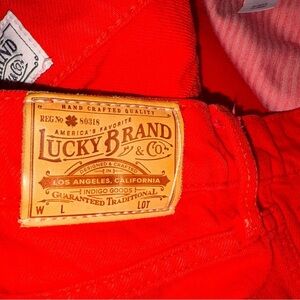 Lucky Brand Women’s Bright Red, authentic straight crop